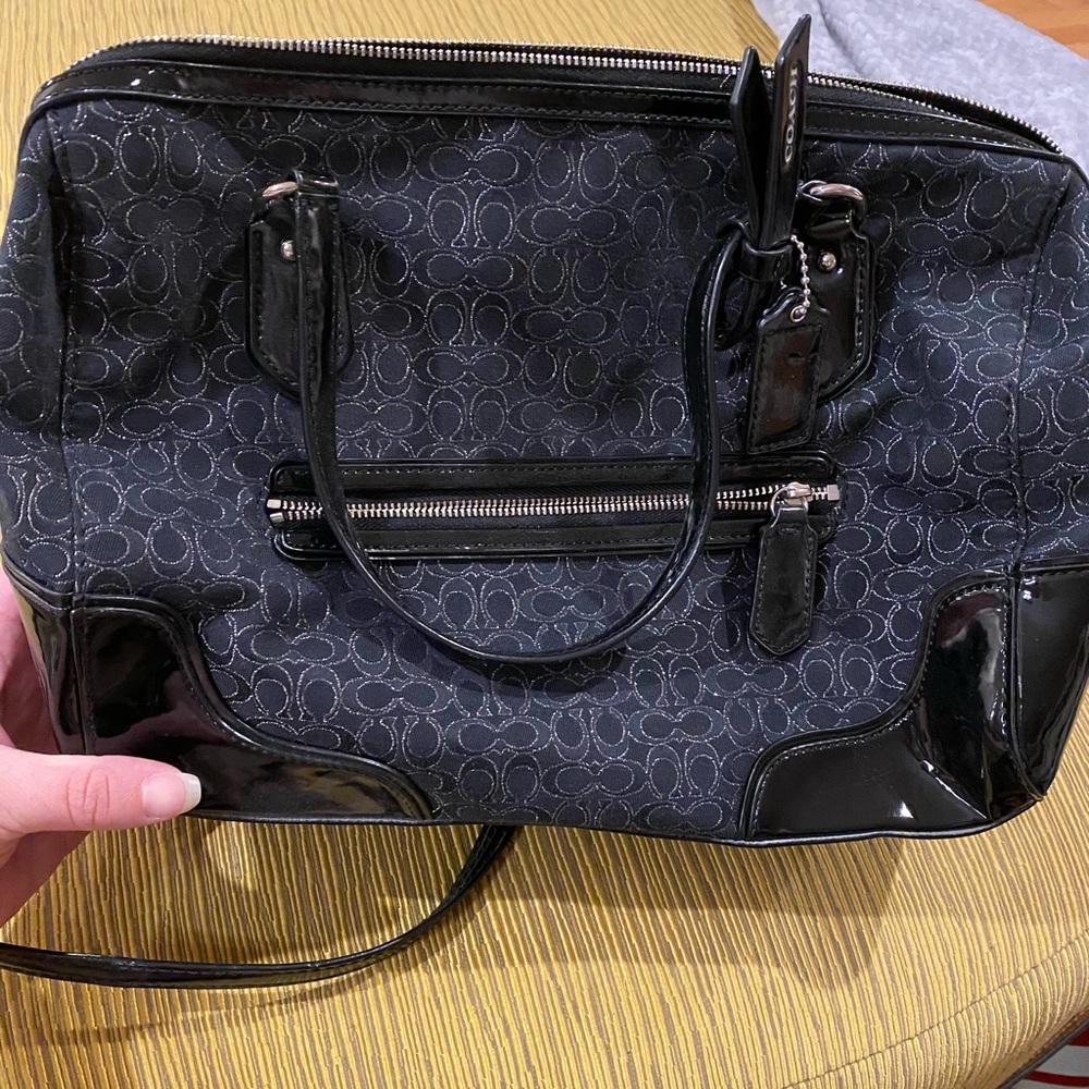 Coach handbag with shoulder strap